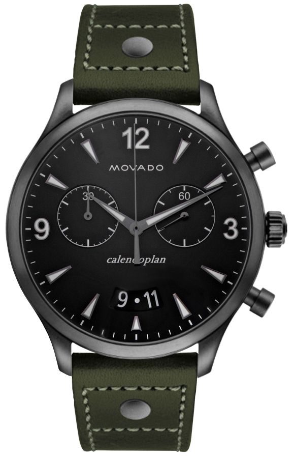replica Movado Heritage Men's Black Dial Watch 3650029
